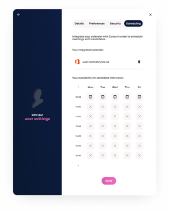 Details=False, Preferences=False, Security=False, Scheduling=False, Calendar=True